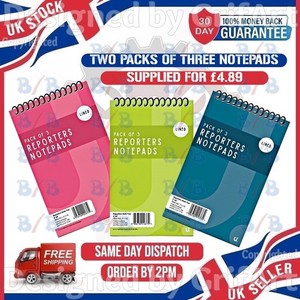 Spiral Shorthand Notepads, Pack of 6
