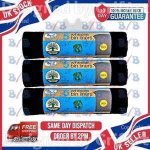 Large Wheelie Bin Liners, Pack of 15