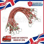 10x Mini Bungee Cords with Hooks